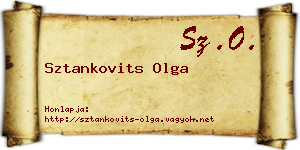 Sztankovits Olga névjegykártya