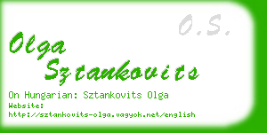 olga sztankovits business card